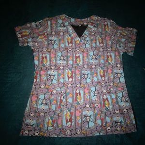 Nightmare before Christmas scrub top